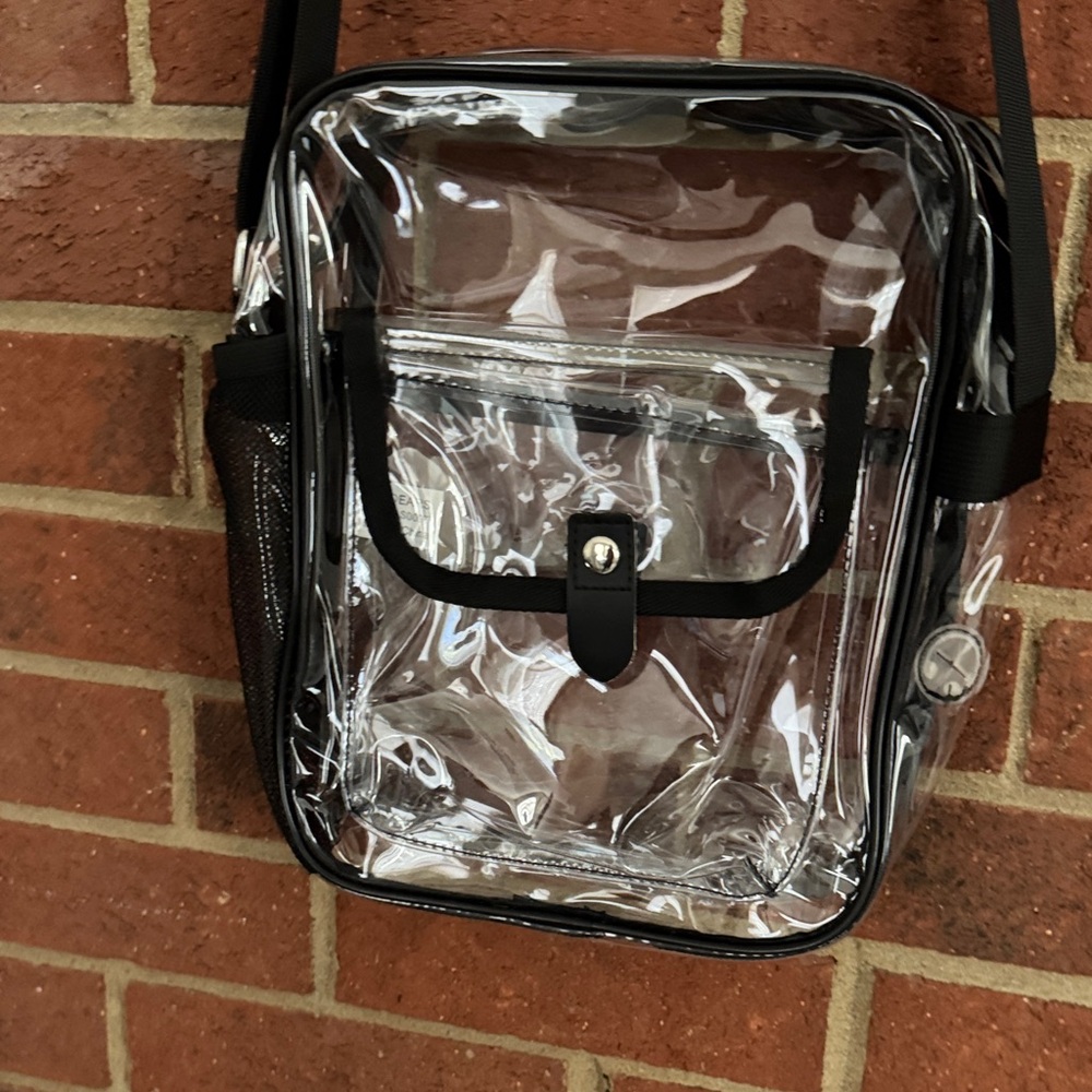 Spodears Transparent/Stadium Crossbody Bag with Black Accent